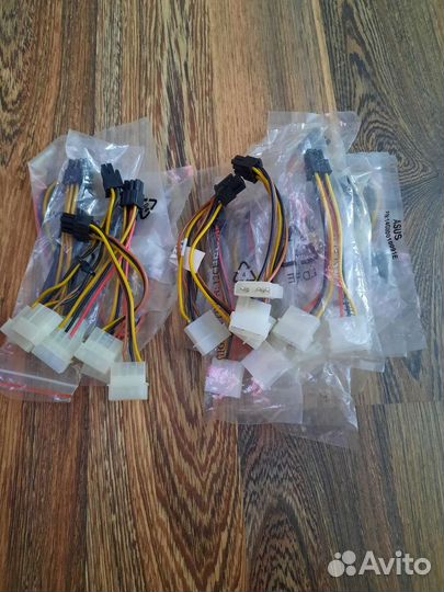 6 pin + 2 (6+2) pin переходник для видеокарт