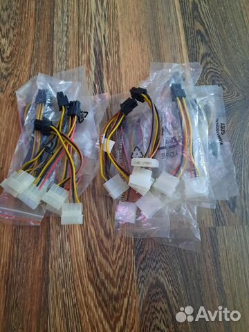 6 pin + 2 (6+2) pin переходник для видеокарт