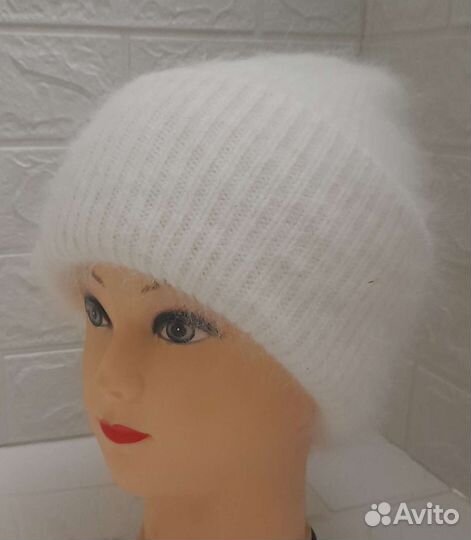 Шапки женские из ангоры, меха и шерсти зимнии