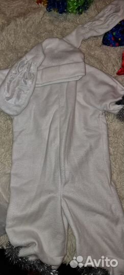 Новогодние костюмы на мальчика зайчик, тигр, собак