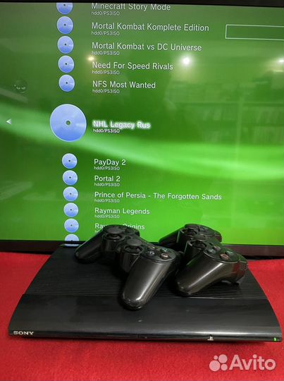 Sony PS3 500 gb Прошитая 40 игр 2 геймпада