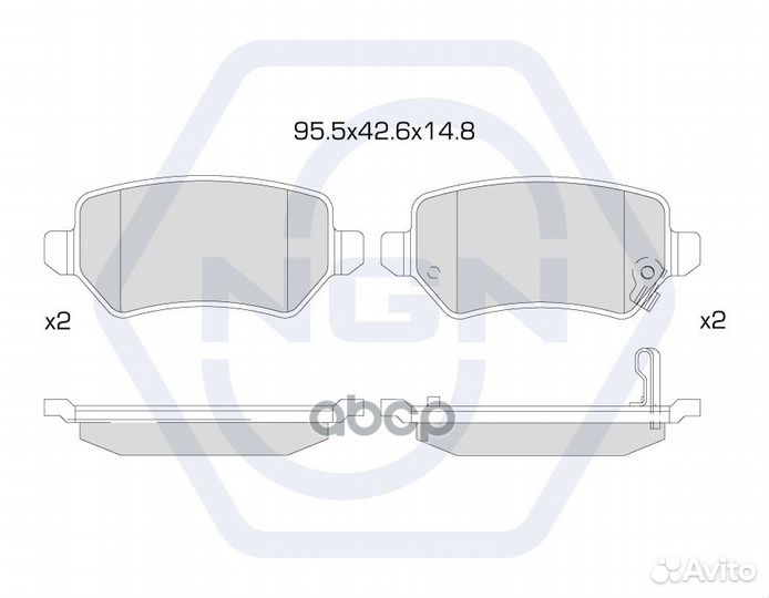 Колодки тормозные дисковые керамические зад