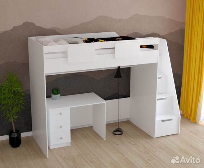 Детская мебель Чердак + стол \ ящик \ стеллаж \ ту