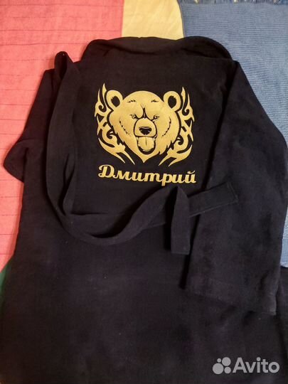 Халат мужской с вышивкой