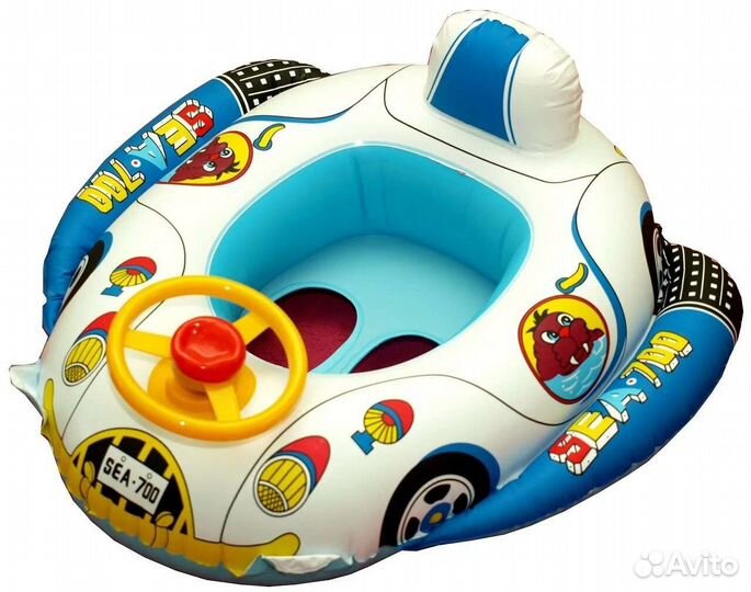 Надувной круг для малышей с рулем