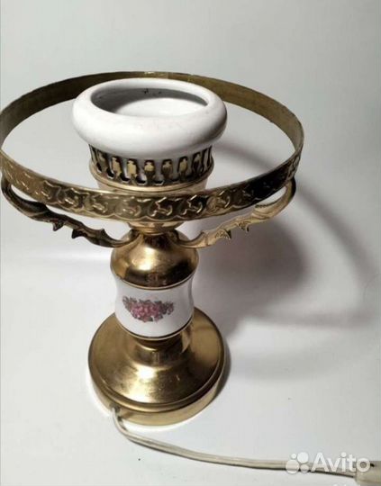 Настольная лампа латунь, СССР, под керосинку