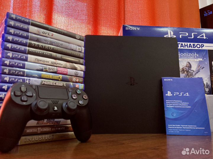 PlayStation 4 slim 1tb / игры / гарантия