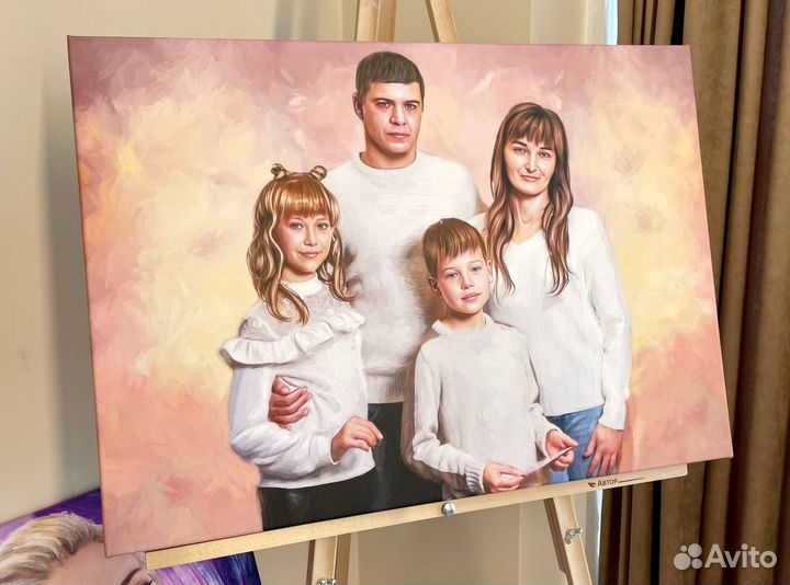 Портрет по фото, портрет на холсте