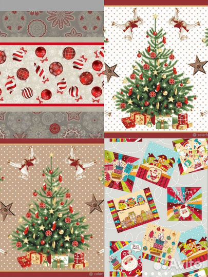 Продам новогоднюю ткань дорожка 100хб