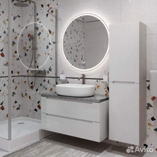 Мебель для ванной BelBagno etna100BL-kepmgl-1084-SET Bianco Lucido