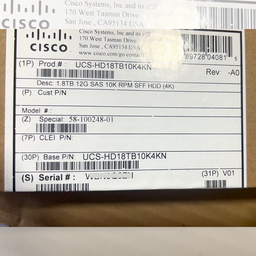 [UCS-HD18TB10K4KN] Жесткий Диск Cisco Ucs-Hd18tb10k4kn