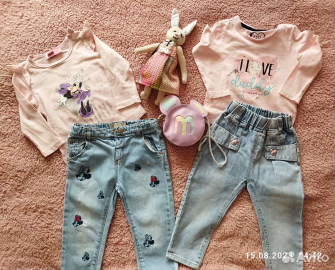 Вещи zara, Disney и др для девочки р 86-92