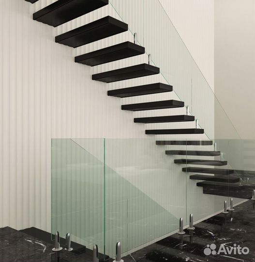 Лестница на металлокаркасе