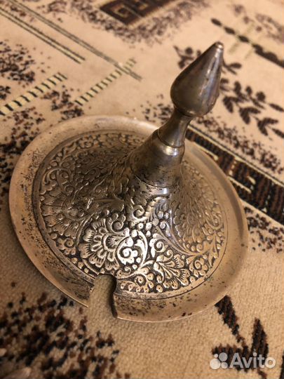 Масленка-икорница мельхиор Индия