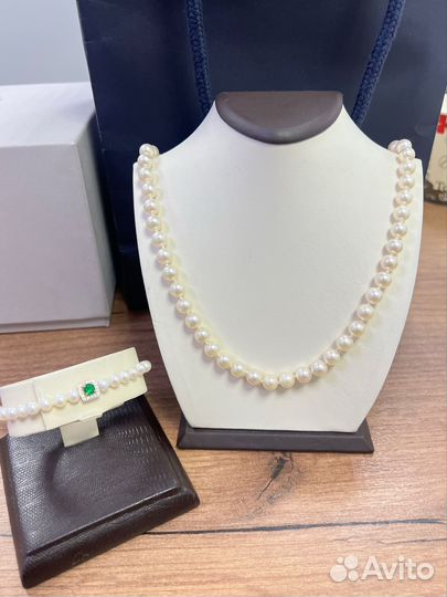 Комплект из золота с жемчугом