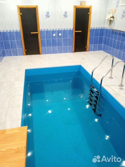 Сауна с бассейном на дровах