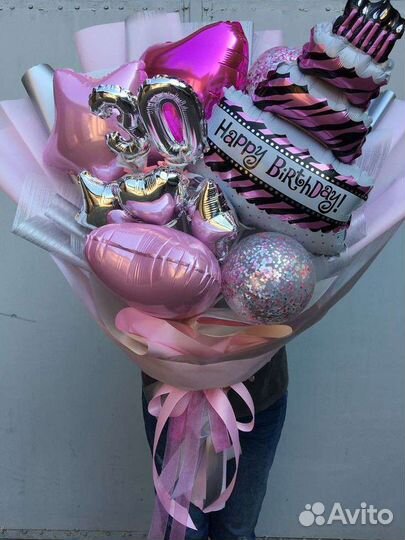 Букеты из шаров на выписку или день рождения