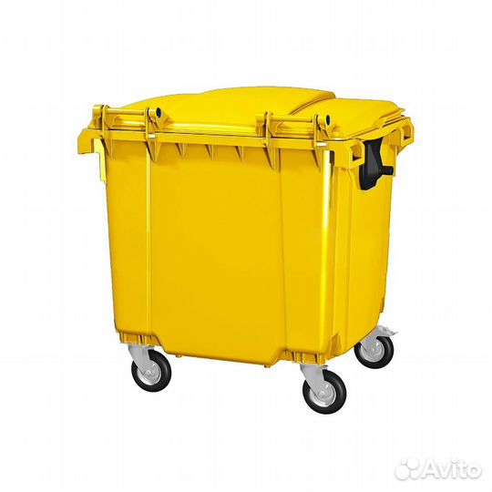 Мусорный контейнер 1100 л.с крышкой (1375*1079)