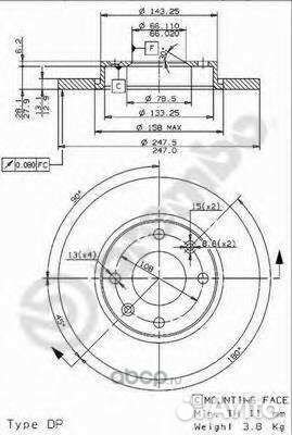 Тормозной диск brembo