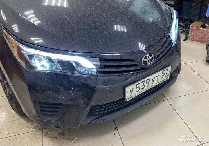 Toyota Corolla 2012-2016 фары стиль Mercedes F2XE6