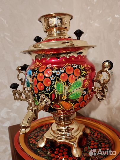 Самовар электрический расписной новый