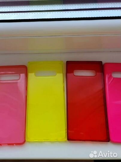 Чехол на samsung s 10 plus желтый, красный, розовы