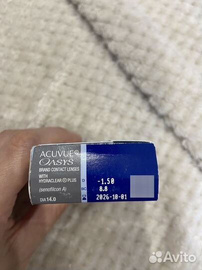 Линзы контактные acuvue oasys -1,50