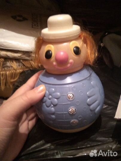Кукла неваляшка СССР клоун вятка клеймо