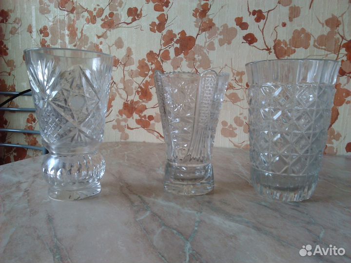 Хрустальные вазы.салатники и фужеры