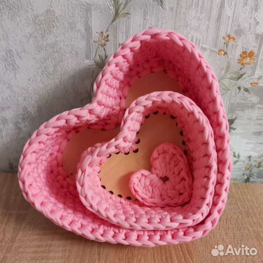 Вязаные корзинки