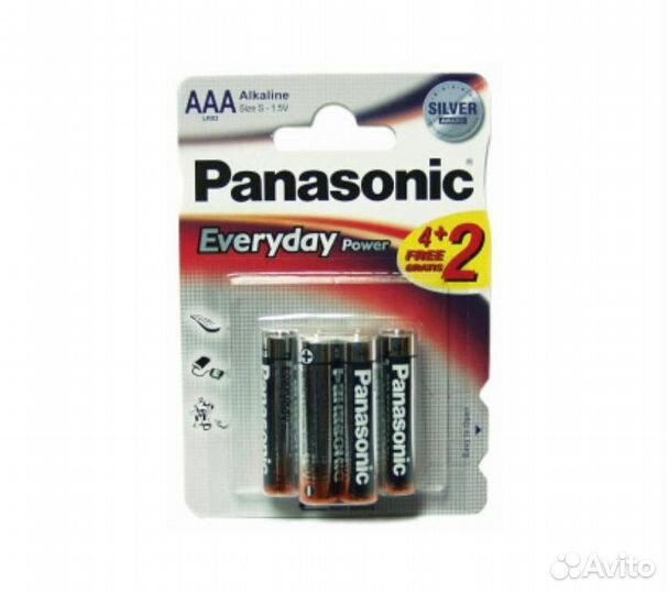 Батарейки Panasonic LR03REE/6B2F AAA щелочные Ever