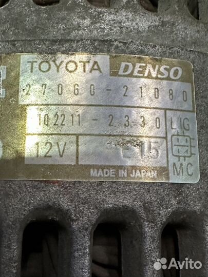 Генератор toyota 1NZ-FE