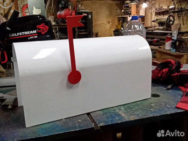 Американский почтовый ящик белый с замком