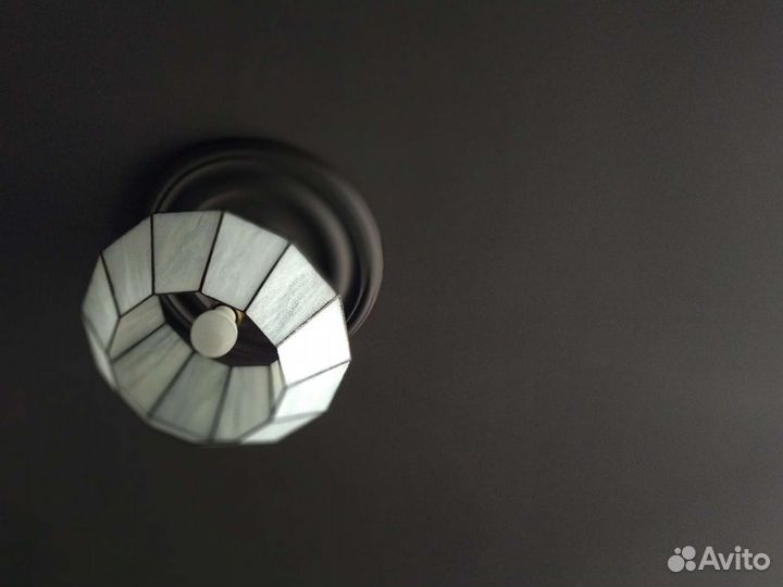 Светильник потолочный, витражная люстра