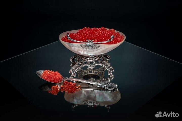 Икорница серебряная