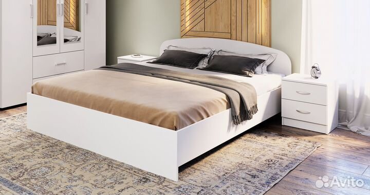 Кровать двуспальная с матрасом Хлоя