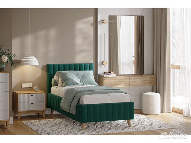 Кровать Маркфул 90 Velvet Emerald