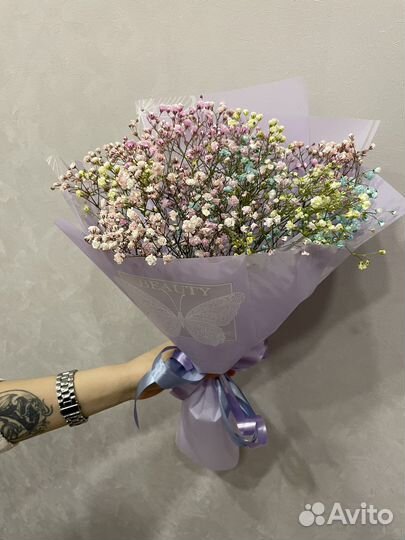 Букет цветов из гипсофилы