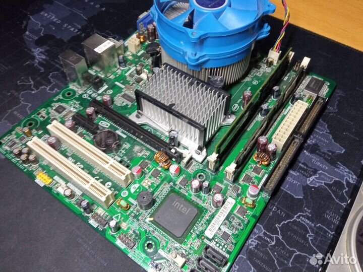 Комплект материнская плата проц озу кулер и hdd