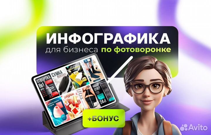 Инфографика дизайн карточек товаров