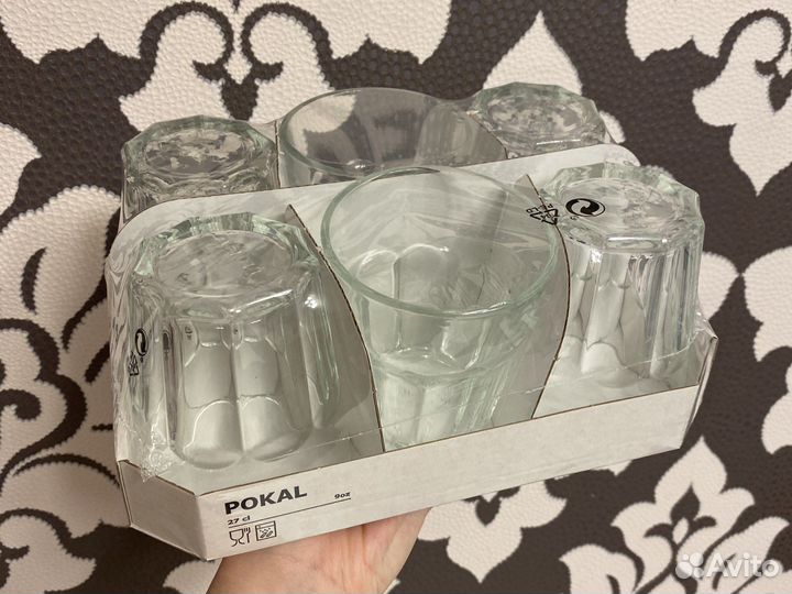 Бокалы IKEA икеа набор 6 штук