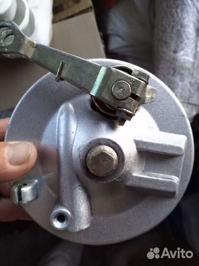 Барабан тормоза передний сборе с осью ALpfa/delta