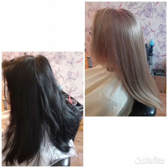 Парикмахер, Окрашивание волос, Мелирование, Блонд