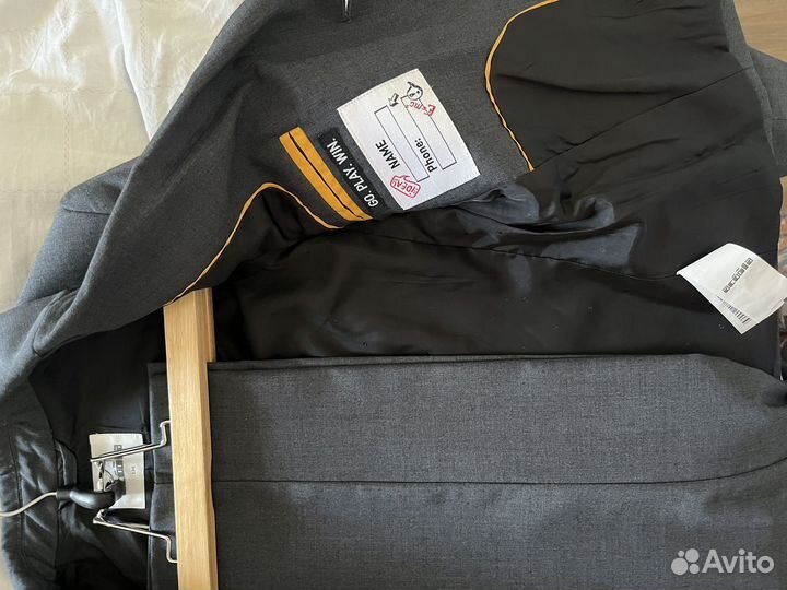 Школьный костюм для мальчика 128 134 серый