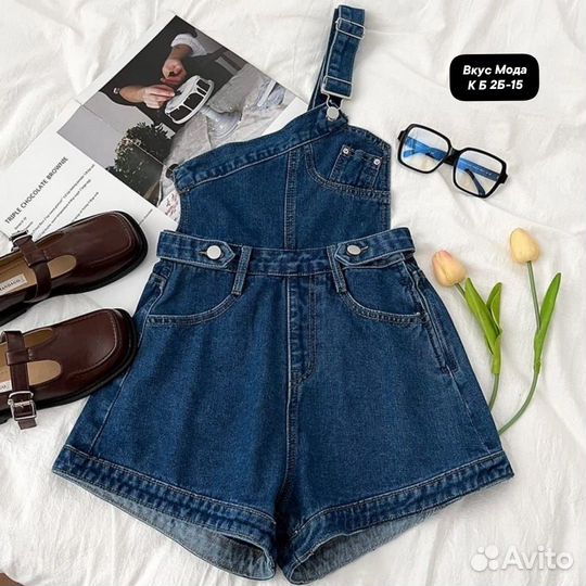 Женский Комбинезон джинсовый