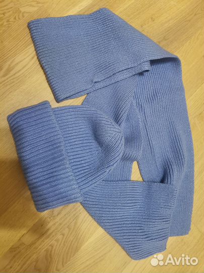 Комплект зимний шапка с длинным шарфом