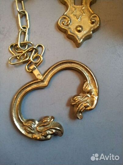 Колокол большой настенный латунь