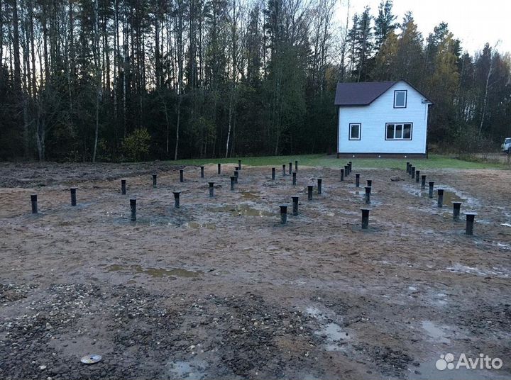 Винтовые сваи / монтаж