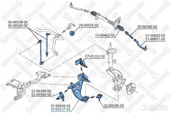 Рычаг правый Mini Cooper all 01