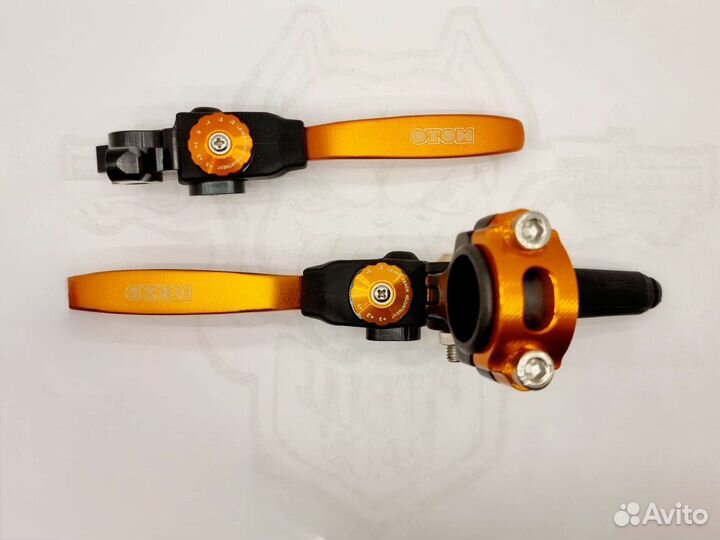 Комплект рычагов сцепления/тормоза otom оранжевый